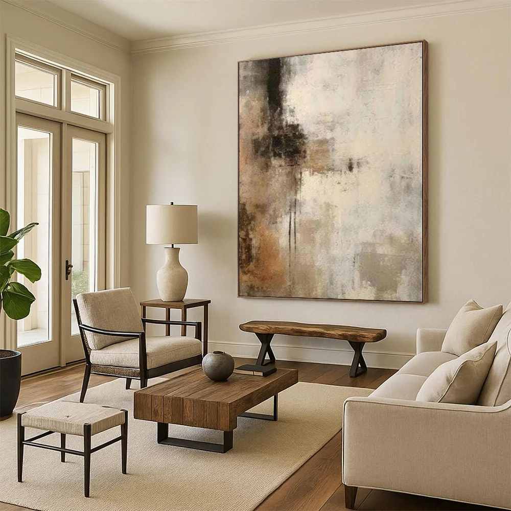 Acrylic Handmade Boho Earth Bedrooms Abstract Wall Art 2CS69